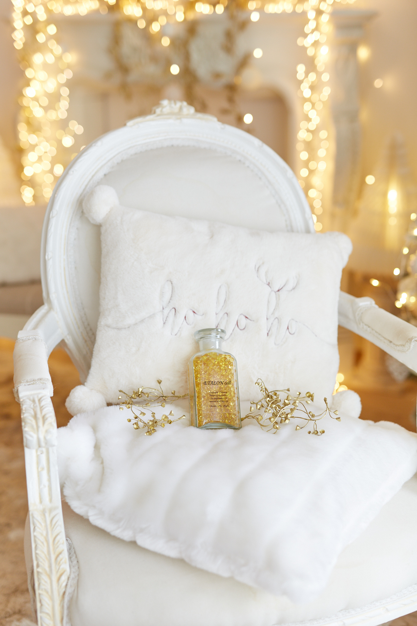 ETALON_CELL_12_měsíců_kúra_720_tobolek_produkt_na_bílém_křesle_vánoční_dárek