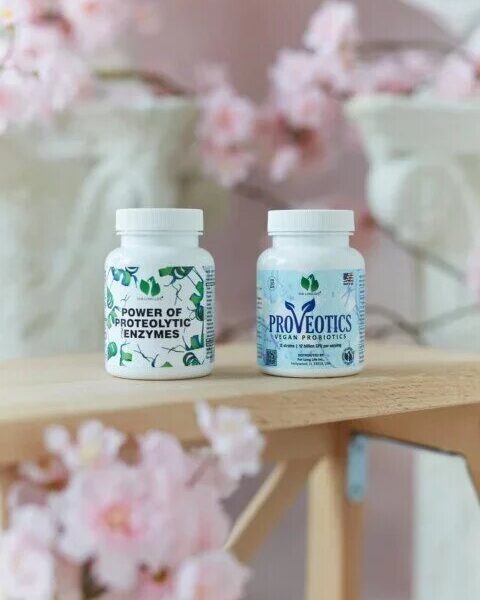 PROVEOTICS veganská probiotika a prebiotika bez mléka 60 kapslí 30 dní