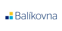Logo Balíkovny s barevnými čtverci symbolizujícími moderní a rychlé logistické služby pro doručování balíků v ČR.