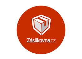Logo Zásilkovna.cz na červeném pozadí, představující logistickou a doručovací službu pro zasílání balíků.