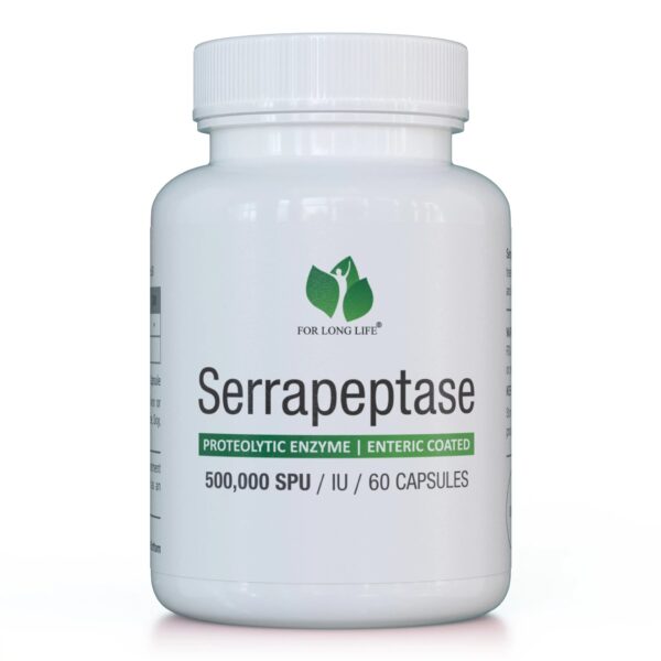 SERRAPEPTÁZA 500000 SPU (v 1 kapsli) vysoká účinnost bez plnidel 60 kapslí 60 dní