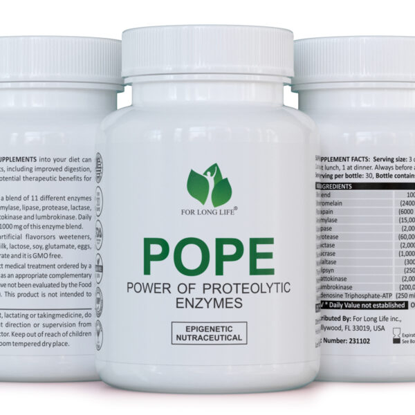 Balíček 3x POWER OF PROTEOLYTIC ENZYMES 12 enzymů + lumbrokináza nattokináza ATP 90 kapslí 60 dní